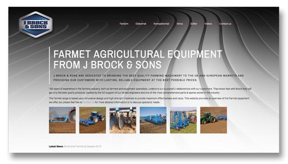 Website development, hosting & maintenance for farm machinery website