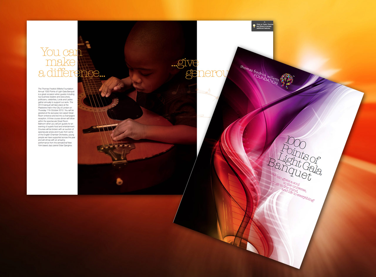 Thomas Frederick Willetts Foundation brochure design by BEDA