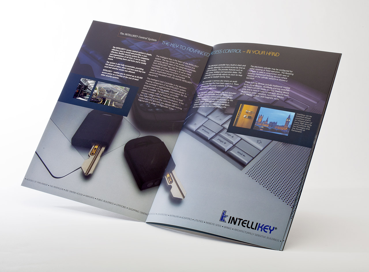 High quality glossy brochure for electronic security company
