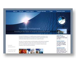 International property company website, designed by BEDA