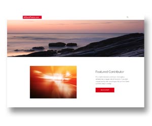 Photo library website design