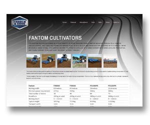 Agricultural equipment website design