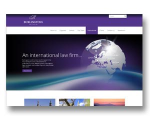 London law firm website, designed and maintained by BEDA