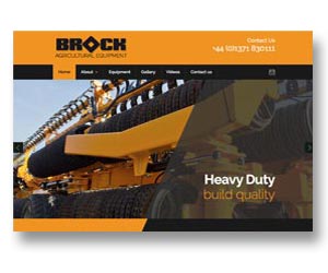 Farm machinery manufacturers' website design