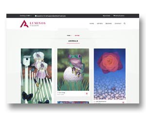 Online art gallery website