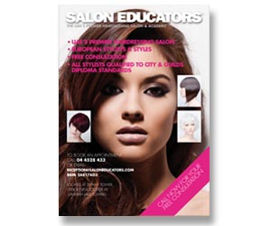 leaflet for international hairdressing company